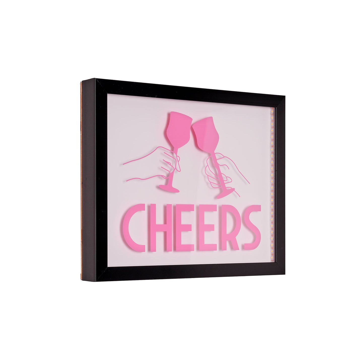 Tipsy Printed Cheers LED Light Box Wall Sign - 14" x 11" x 1.6"