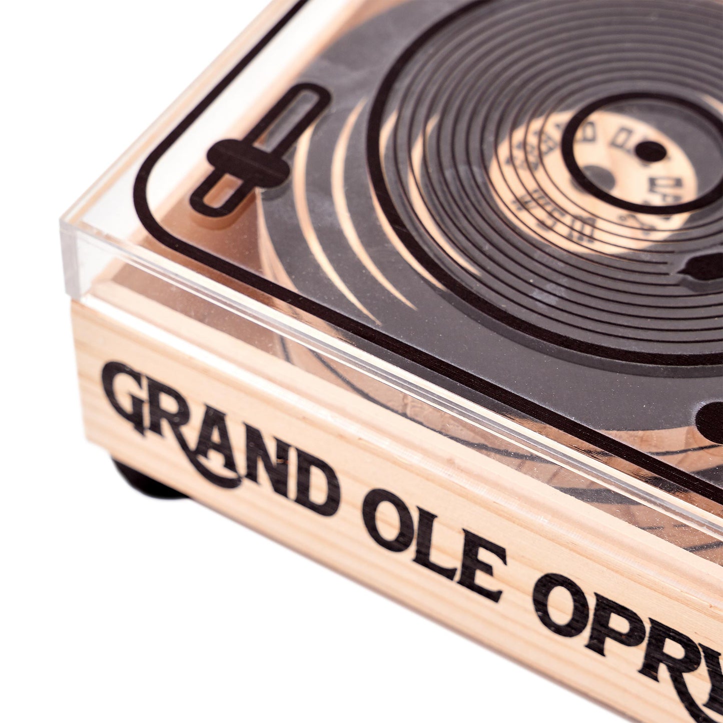 Grand Ole Opry Nashville 1925 Vinyl Record Wooden Coaster Set