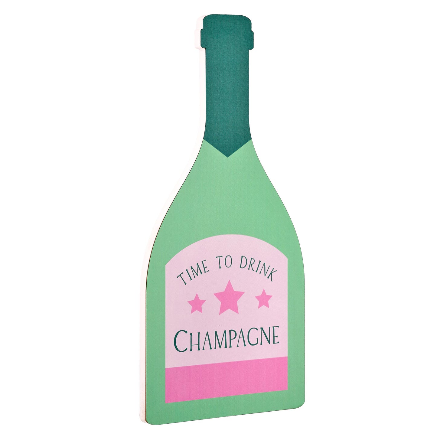 Tipsy Champagne Wall Plaque - 12" x 26" x 8.75"