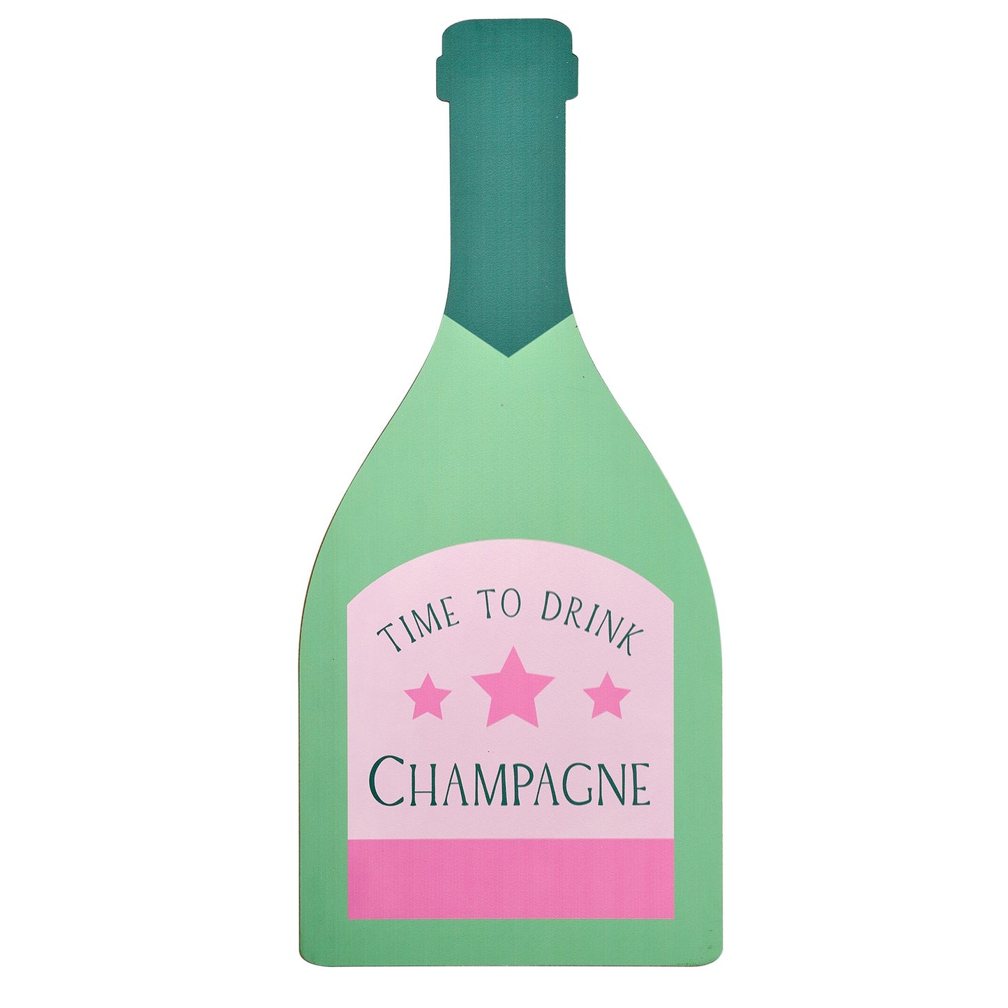 Tipsy Champagne Wall Plaque - 12" x 26" x 8.75"