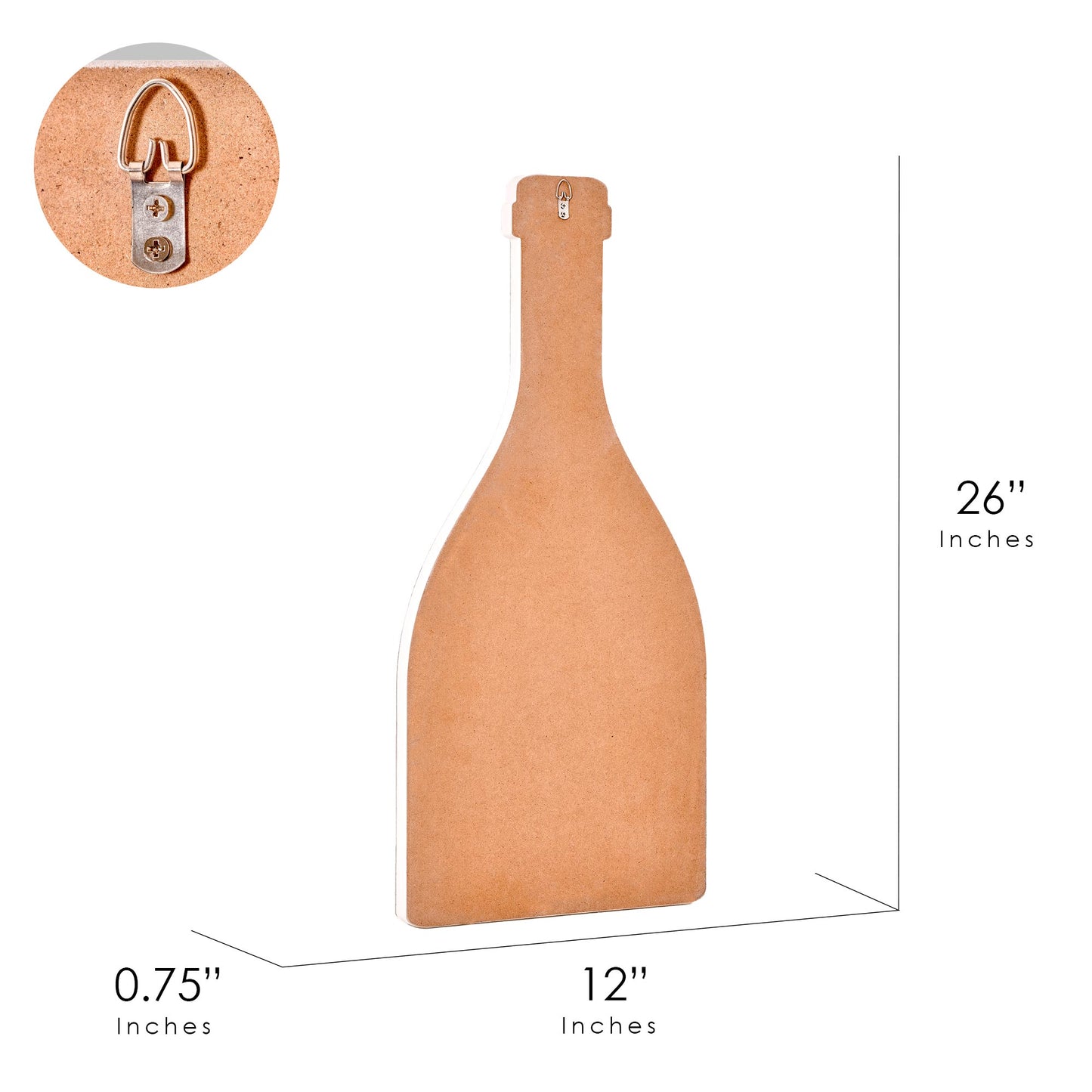 Tipsy Champagne Wall Plaque - 12" x 26" x 8.75"