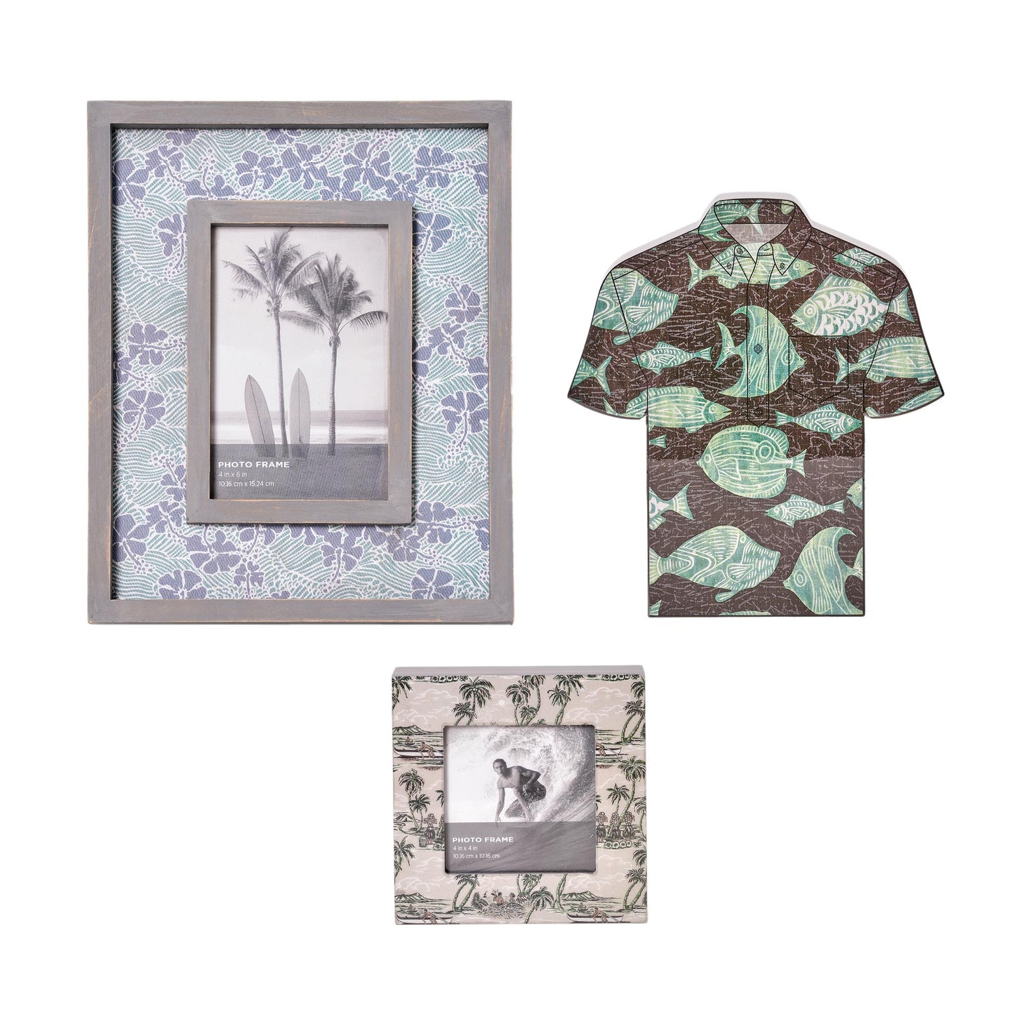 Reyn Spooner 50th State Waves, Island Paradise, the Reef Table Top Decor Bundle