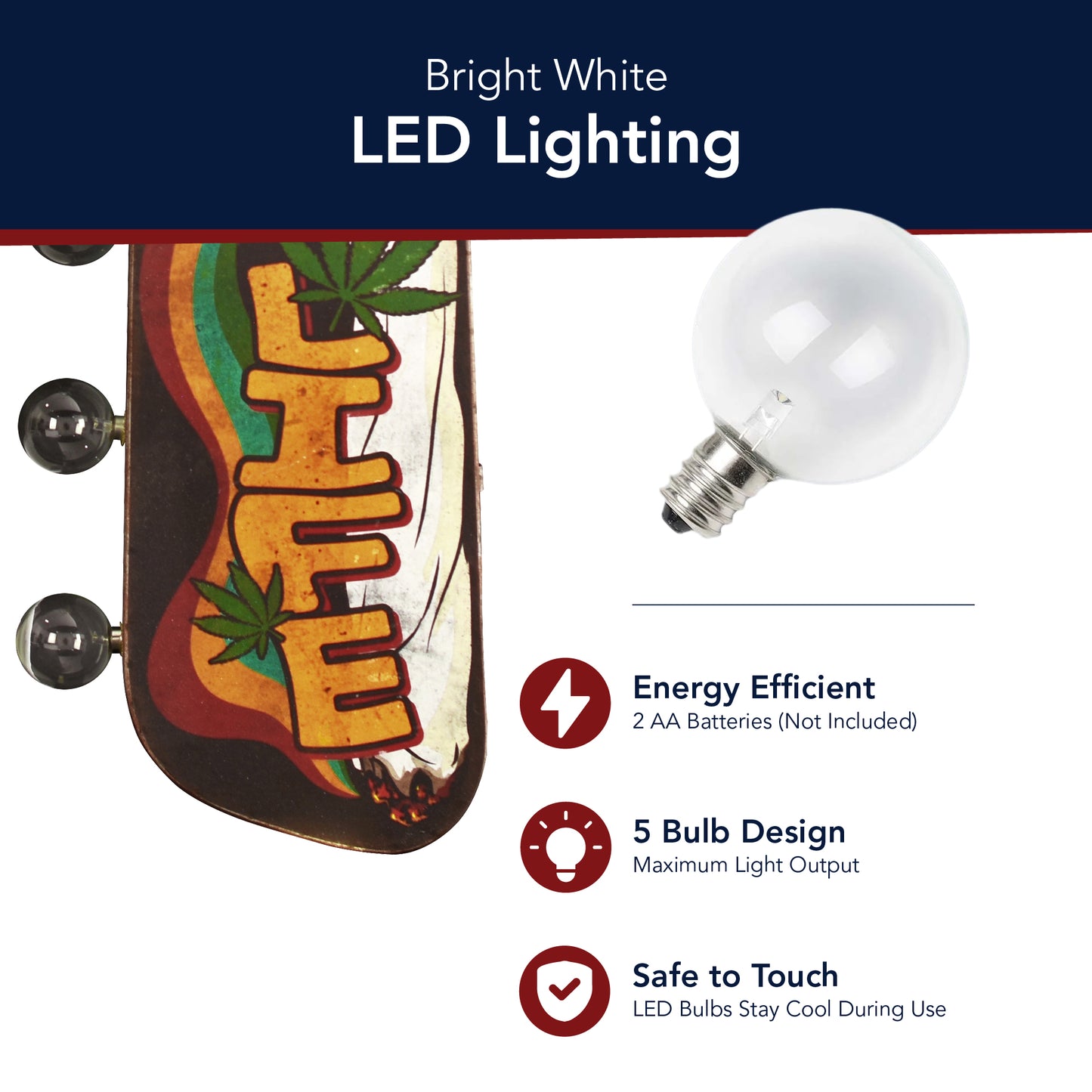 420 'High Life' LED Metal Sign - Cannabis Marquee Wall Decor