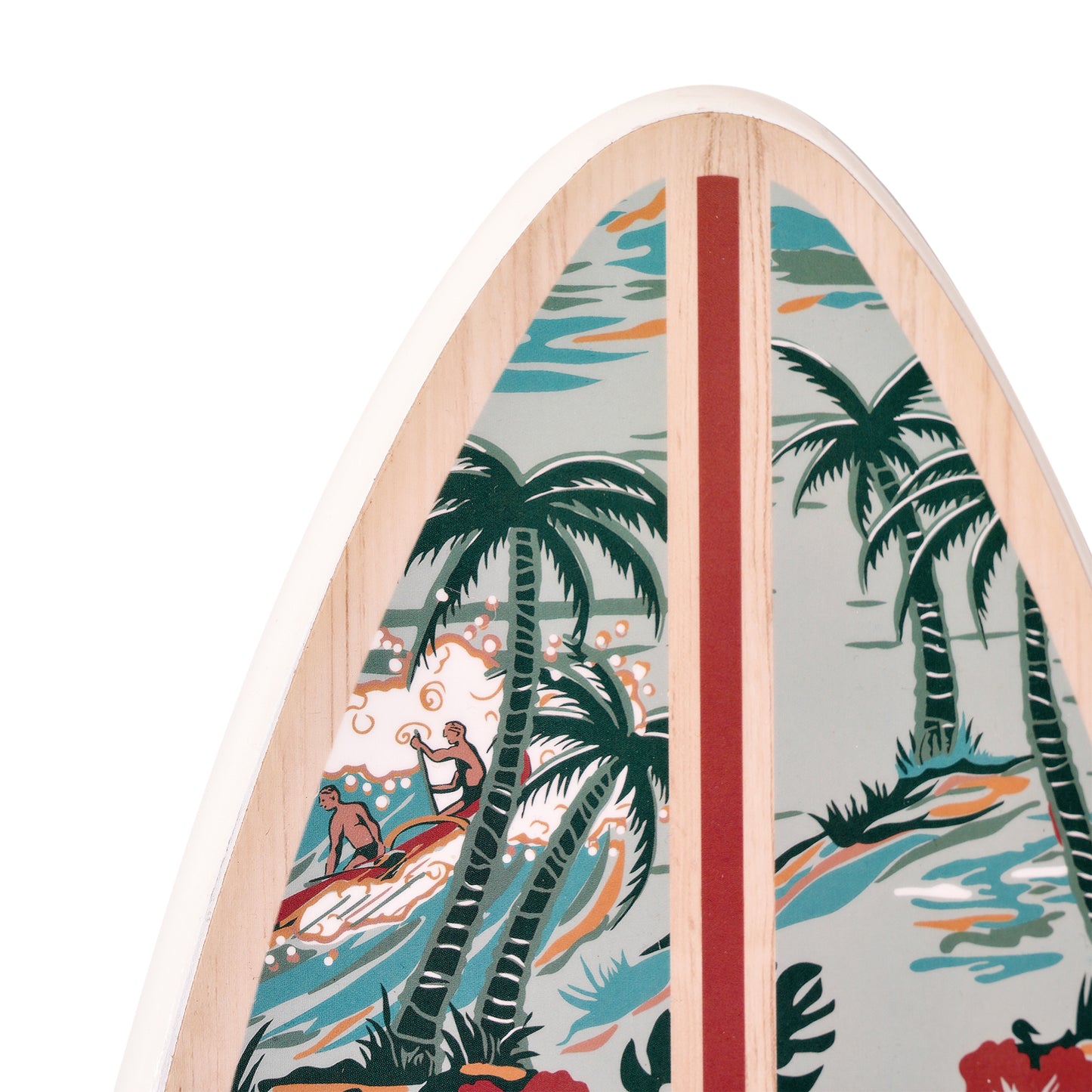 American Art Decor Reyn Spooner 50th State Island Paradise Surfboard Plaque - 8" x 24"