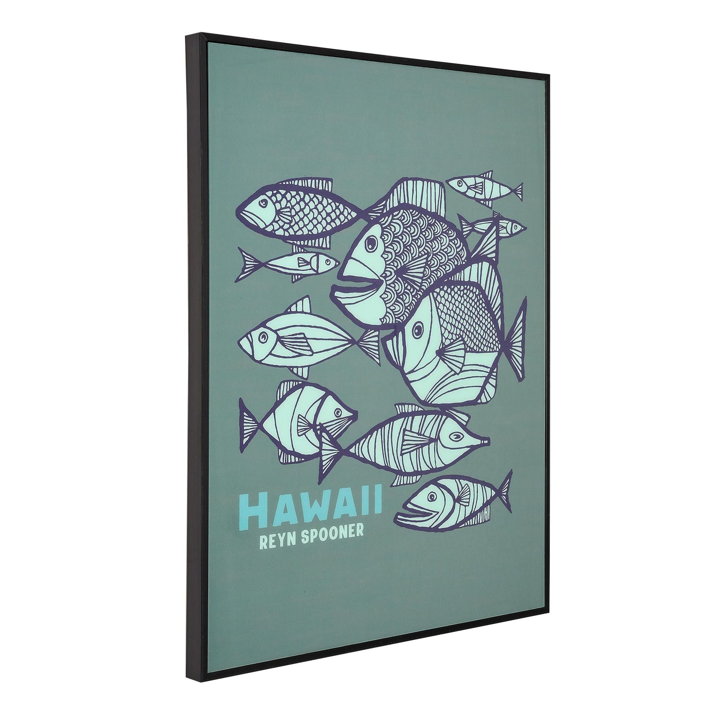 Framed Reyn Spooner Fishes on Printed Glass - 24" x 18"