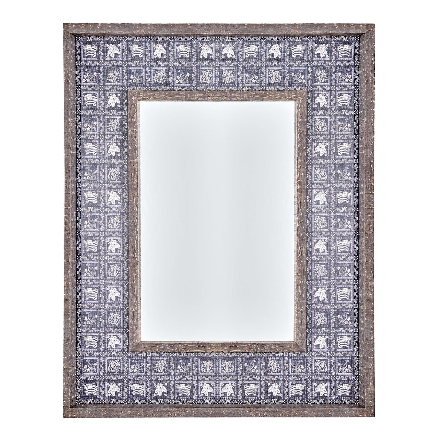 Reyn Spooner Navy Lahaina Sailor Double Frame Mirror w/Lacquer - 22" x 28"