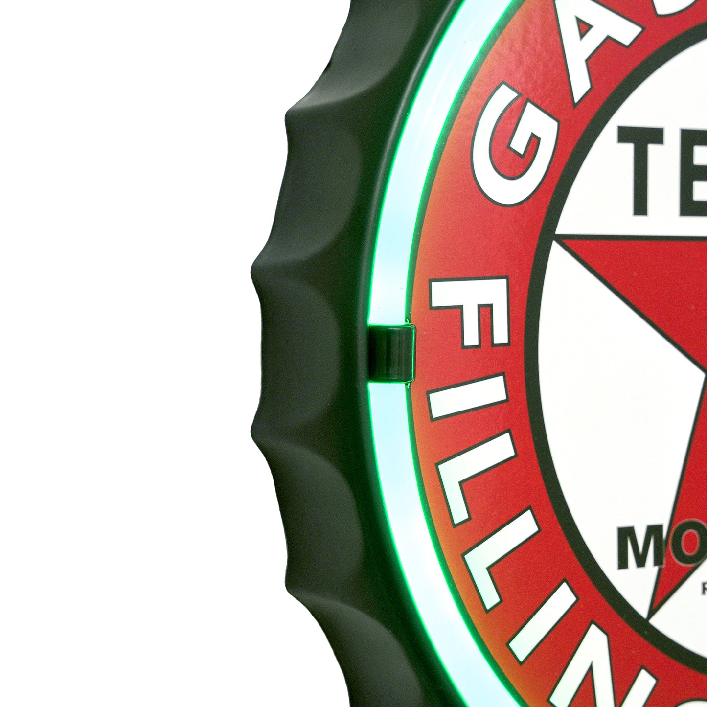 Texaco Gasoline Filling Station Round Neon Rope Bar Sign - 12"