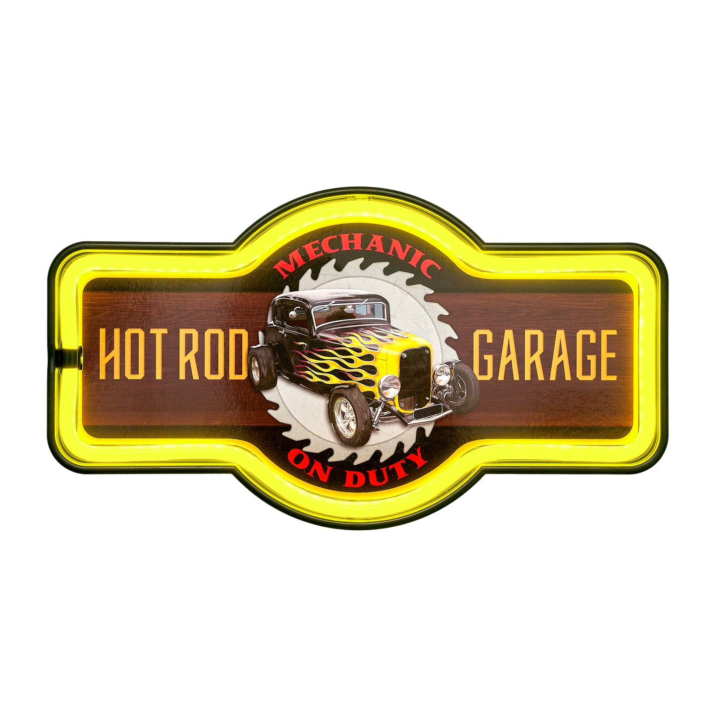 Hot Rod Garage Marquee Neon Rope Bar Sign - 17"