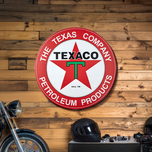 Texaco Petroleum Metal Sign 30" - Vintage Wall Art Classic Home Decor