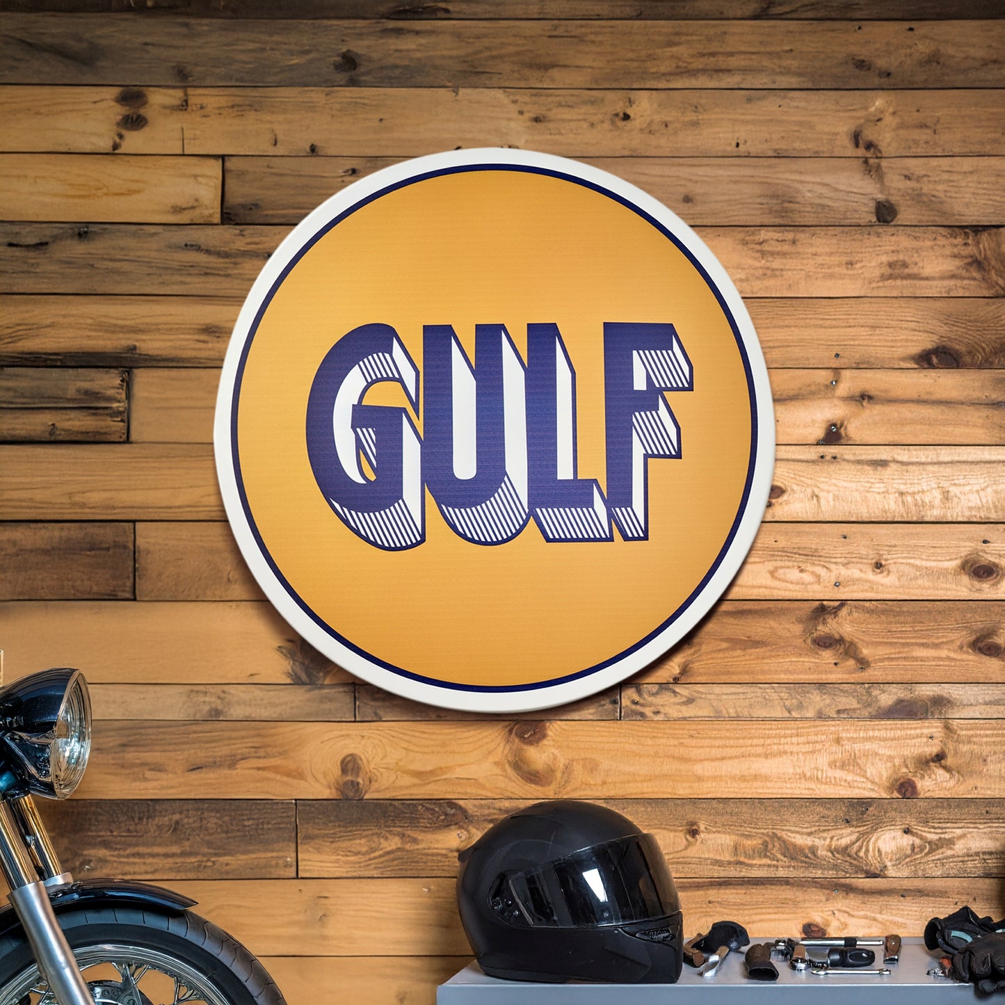 Gulf Oil Metal Sign 30" - Vintage Wall Art Classic Home Decor