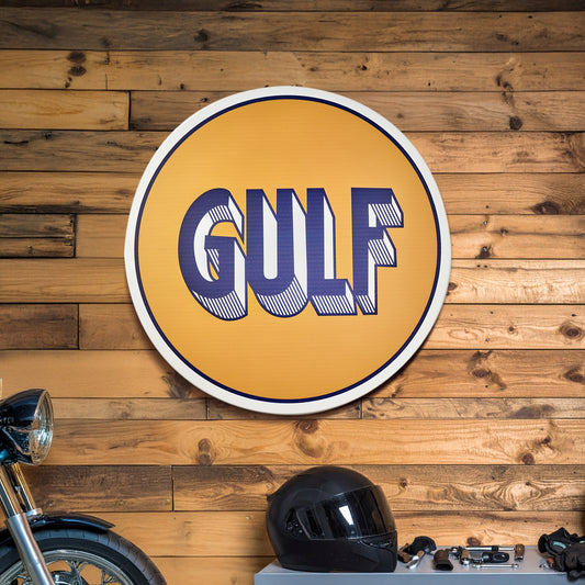 Gulf Oil Metal Sign 30" - Vintage Wall Art Classic Home Decor