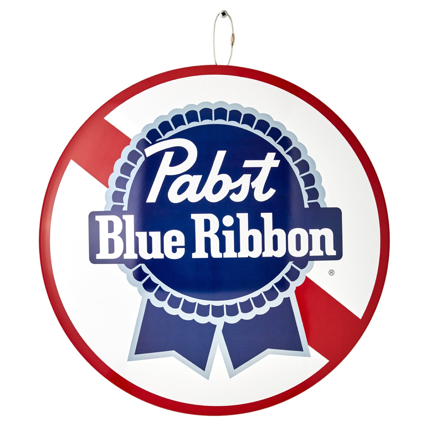 Pabst Blue Ribbon Metal Wall Art Sign - 15" Round Vintage Beer Decor