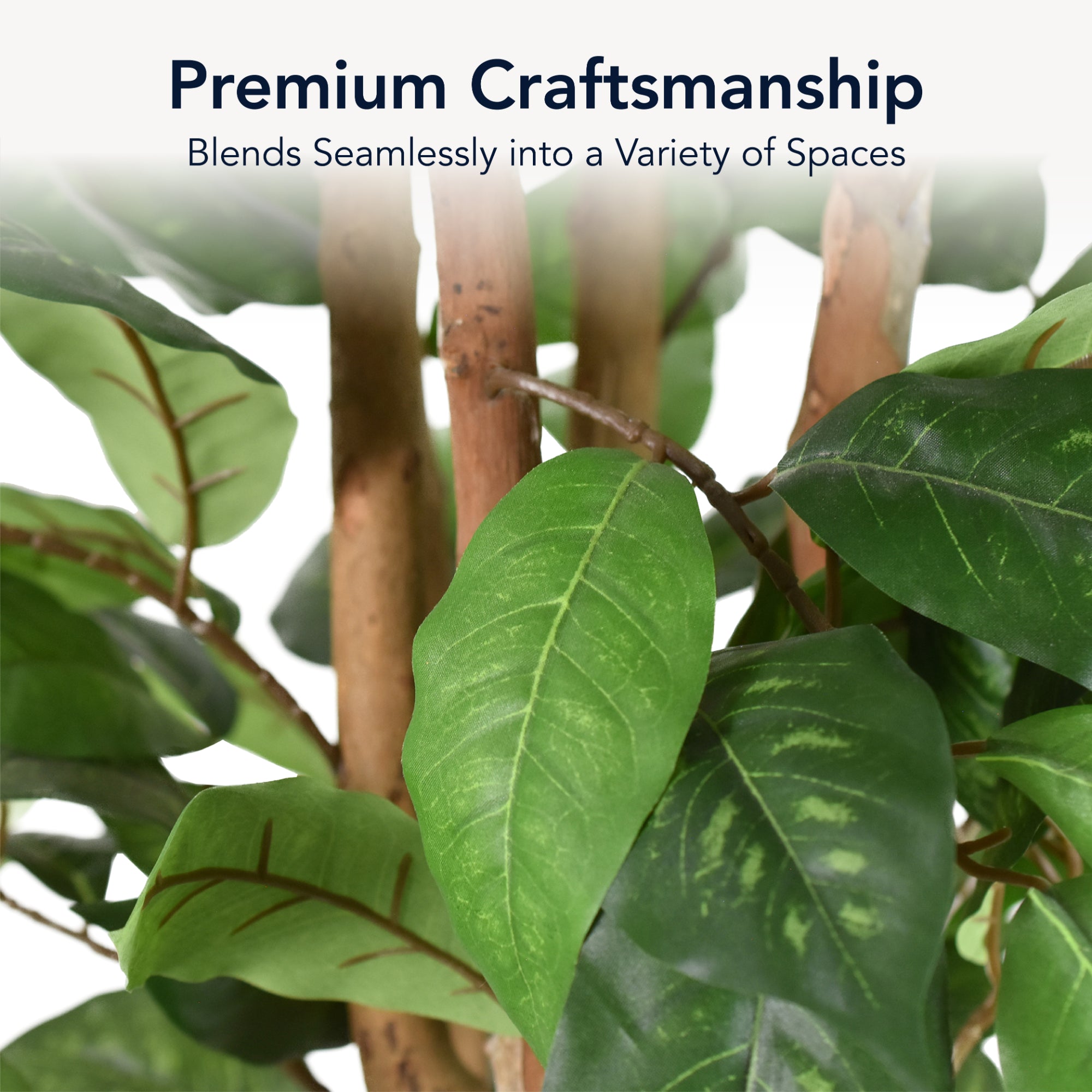 Artificial Coffee Tree in Cement Pot Faux Plant for Home or Office - 60