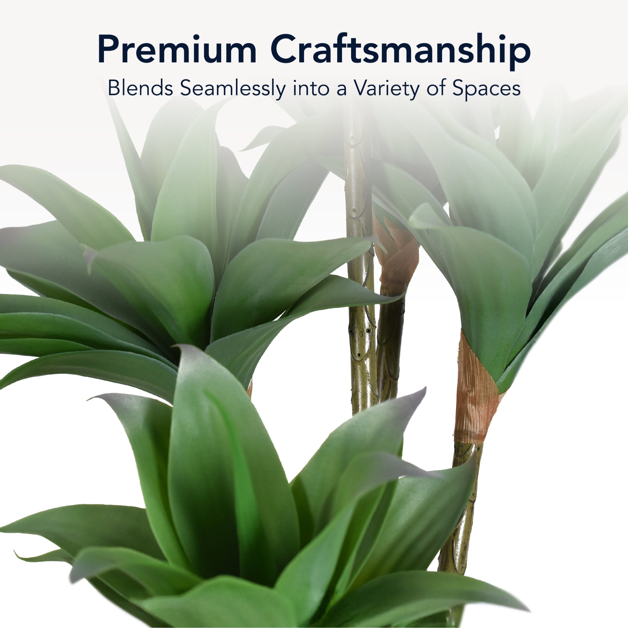 Artificial Crown Orchid Tree in Cement Pot Faux Plant for Home or Office - 48