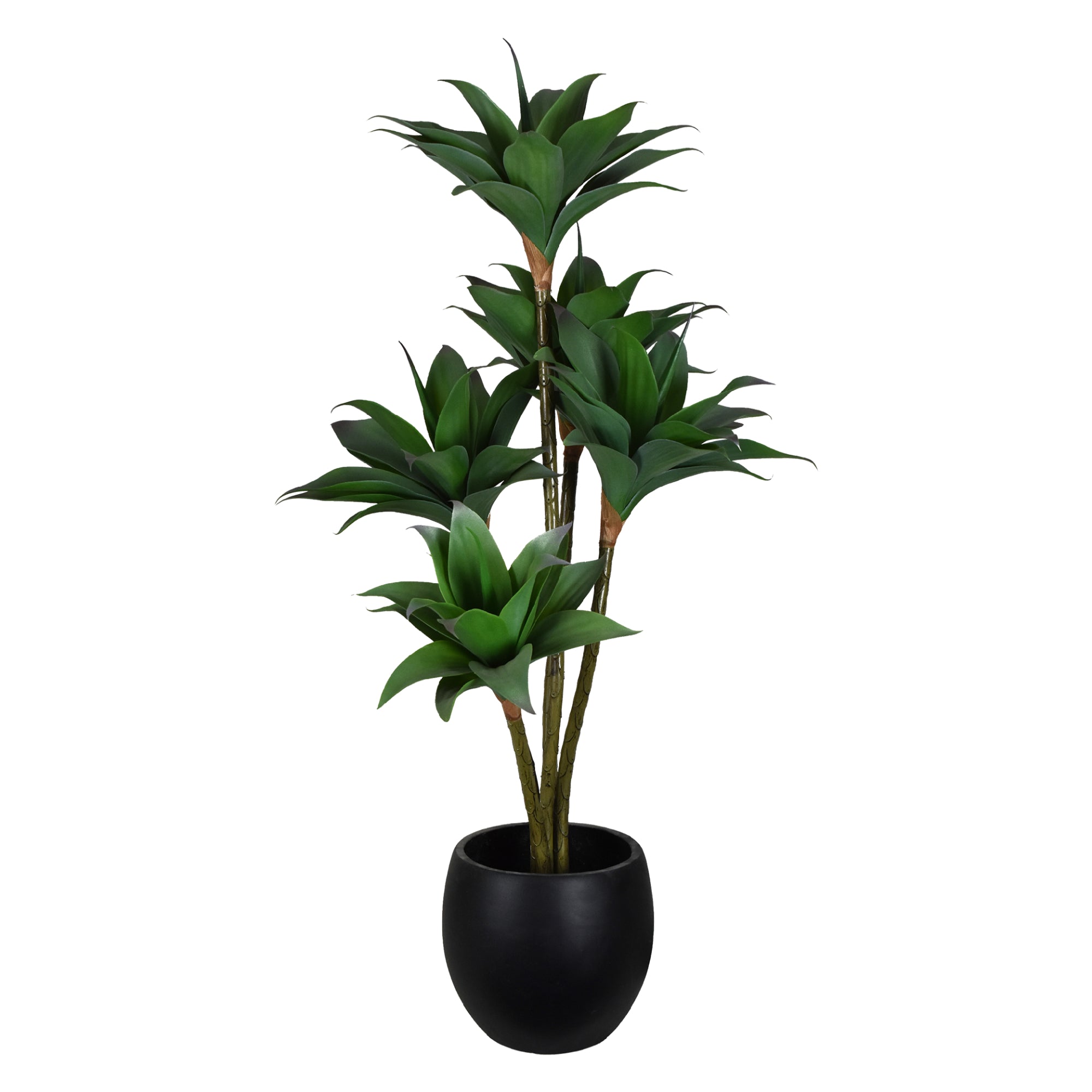 Artificial Crown Orchid Tree in Cement Pot Faux Plant for Home or Office - 48