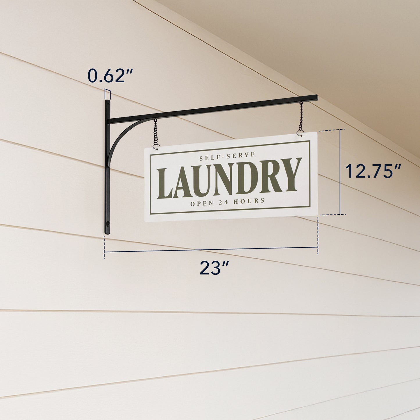 Double-Sided Self-Serve Laundry Metal Sign - Rustic Wall Decor