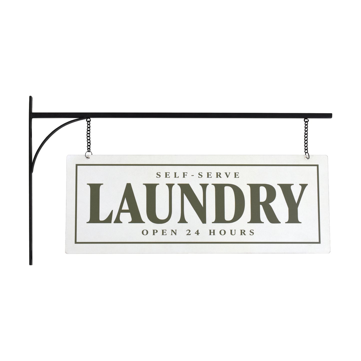 Double-Sided Self-Serve Laundry Metal Sign - Rustic Wall Decor