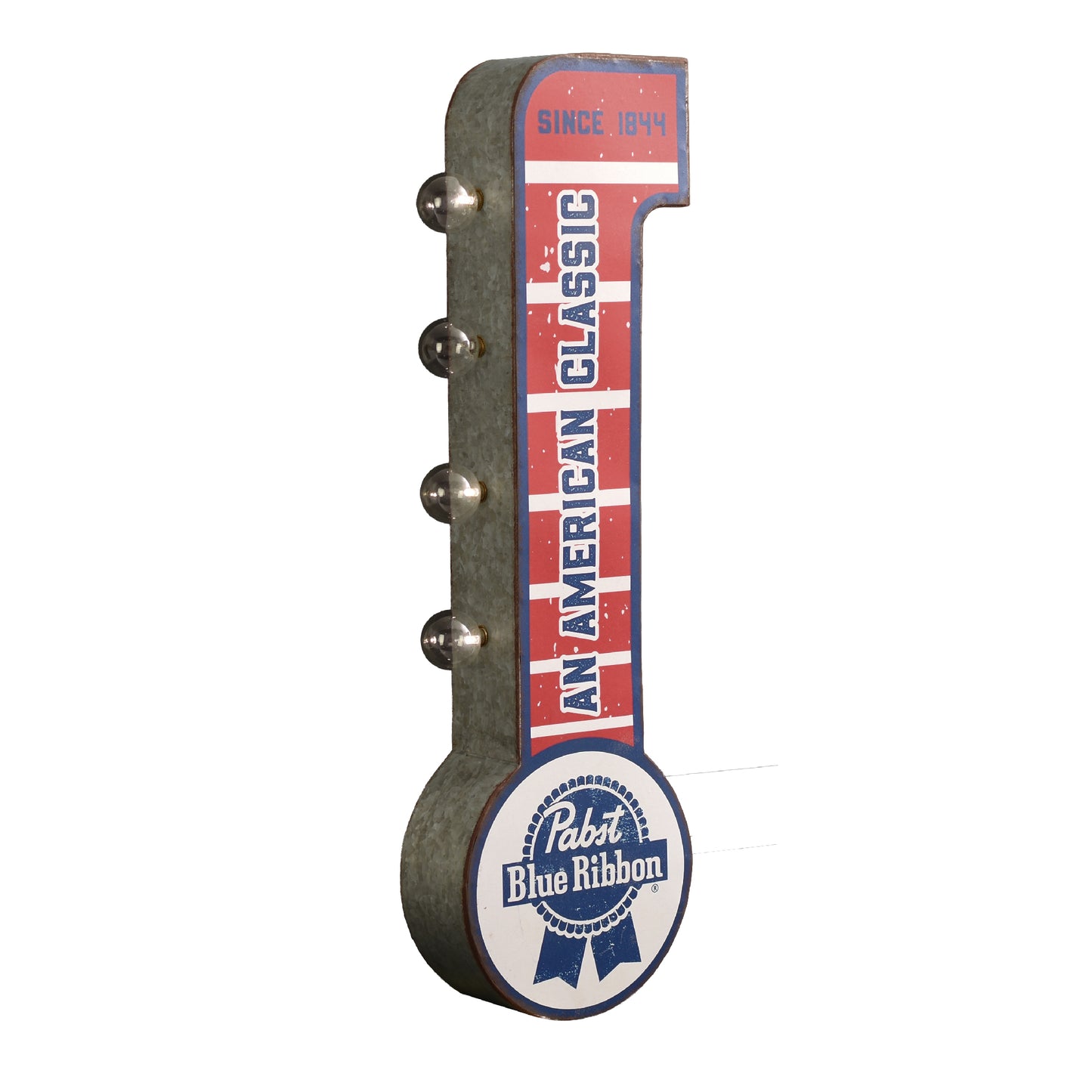 Pabst Blue Ribbon LED Metal Sign - Retro Marquee Wall Decor, masculine wall decor, metal, man cave, game room, and home bar decor for men, designed for man cave, game room, home bar, bar, created for statement-driven interiors.