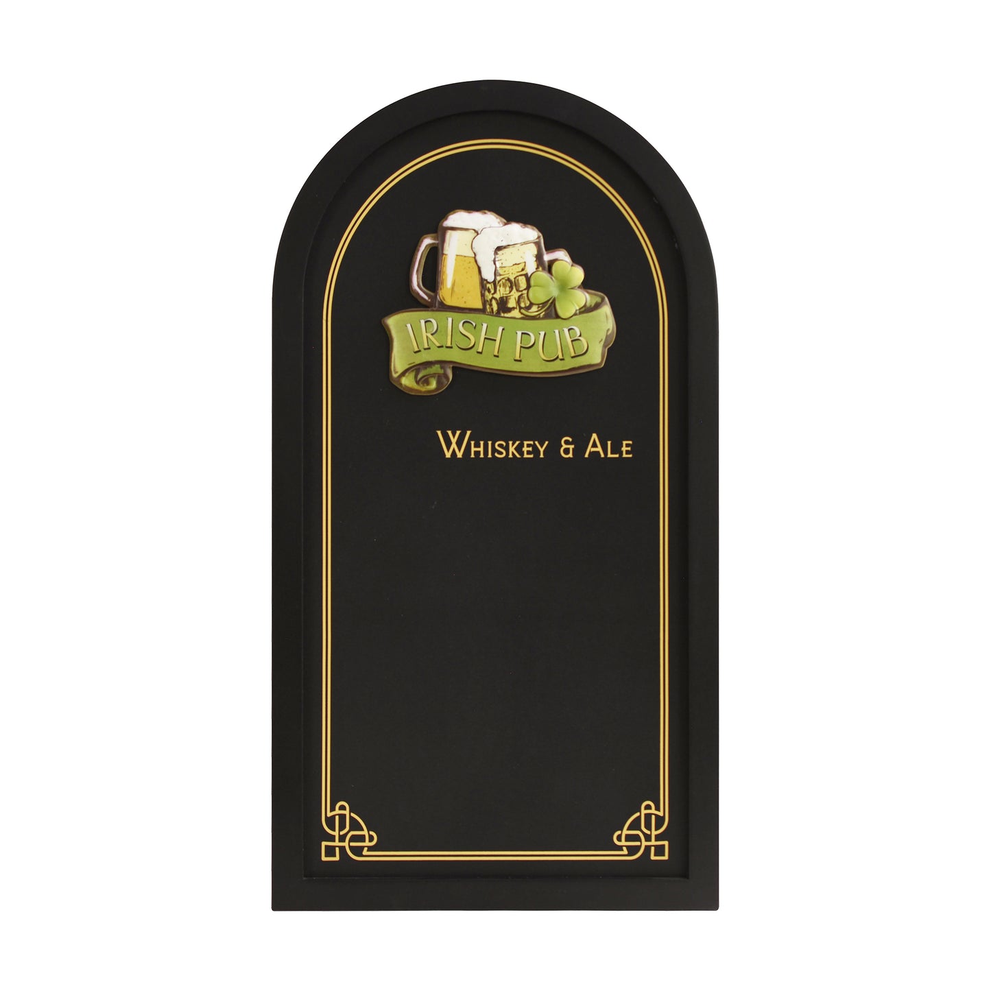 Irish Pub Whiskey & Ale Chalkboard Wall Decor Bar Sign