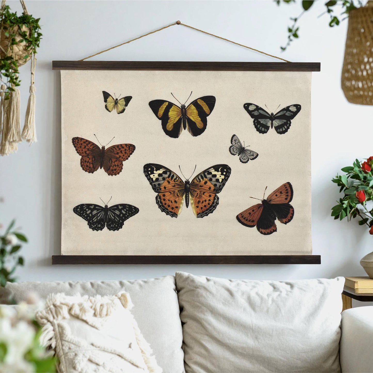 Butterflies Collage Tapestry Wall Art by Heather Myers