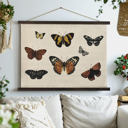 Butterflies Collage Tapestry Wall Art by Heather Myers