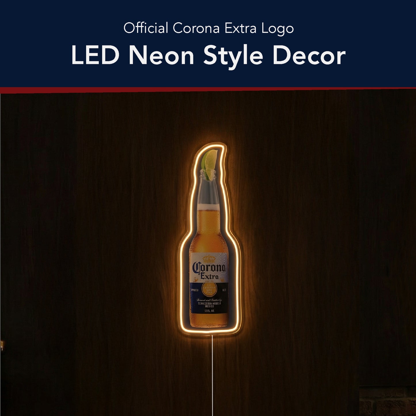 Corona Extra Bottle LED Beer Sign for Bar & Man Cave