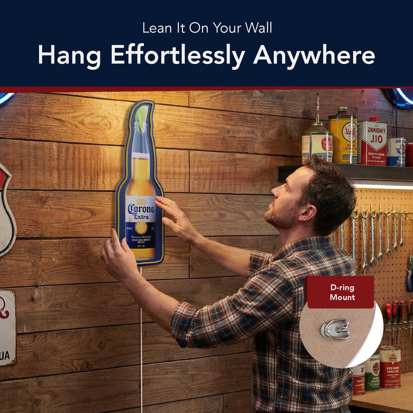 Corona Extra Bottle LED Beer Sign for Bar & Man Cave