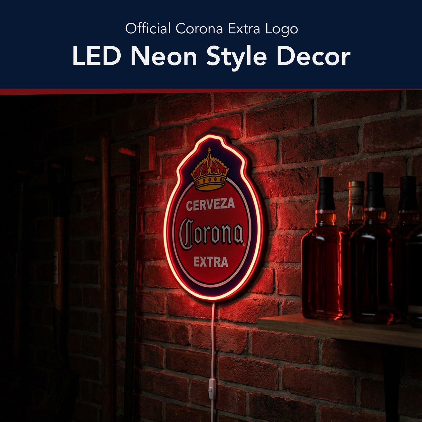 Corona Extra LED Beer Sign for Bar & Man Cave Decor