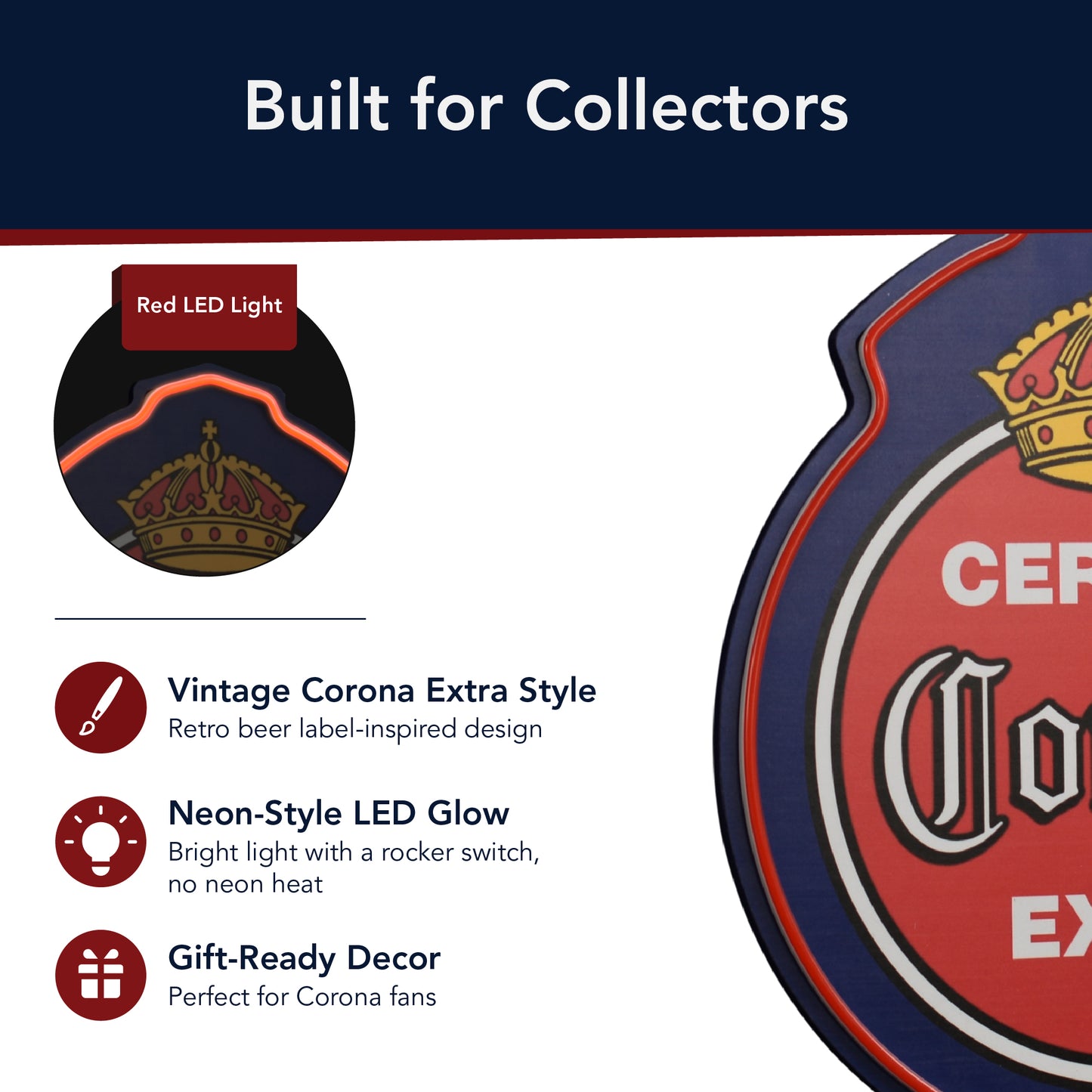 Corona Extra LED Beer Sign for Bar & Man Cave Decor