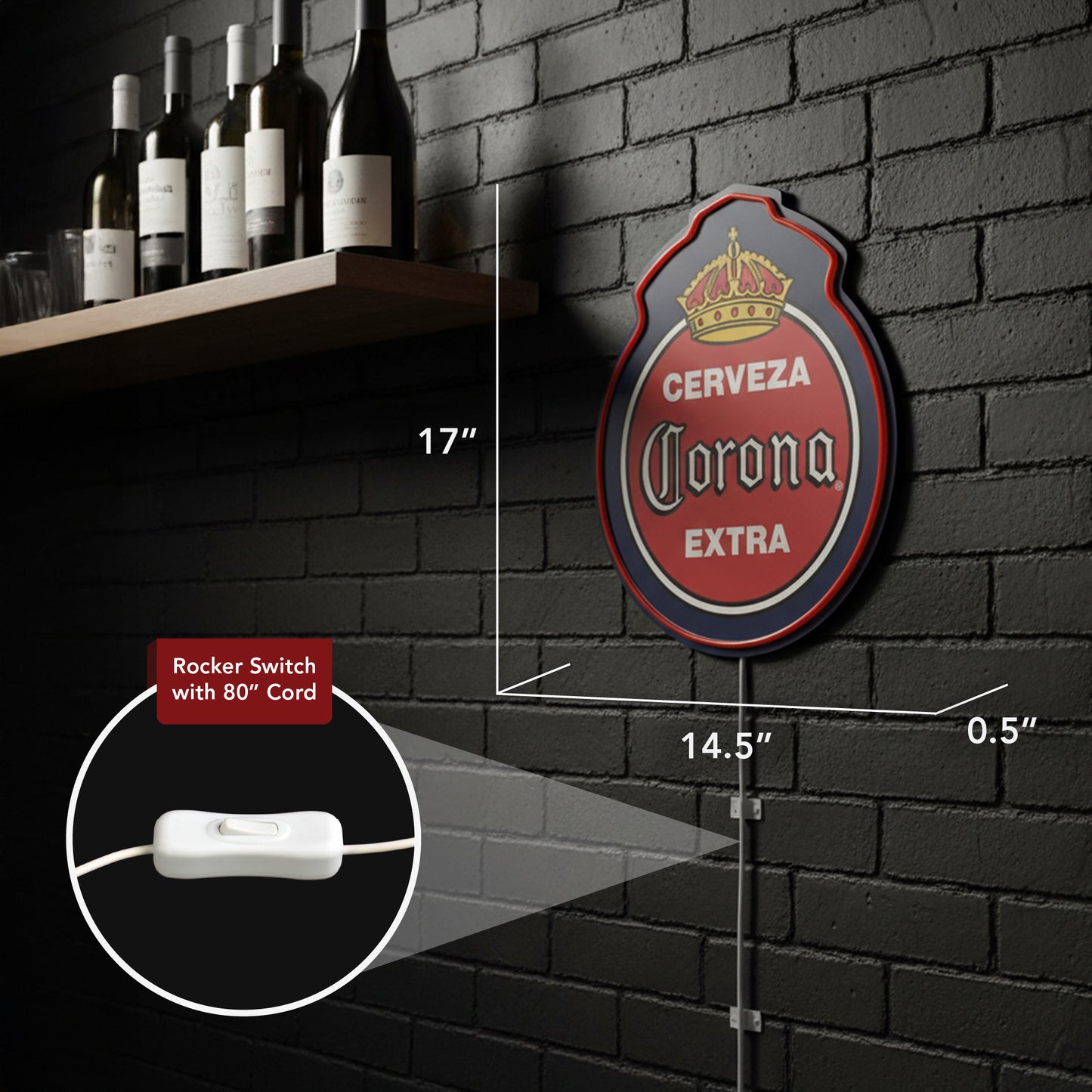 Corona Extra LED Beer Sign for Bar & Man Cave Decor