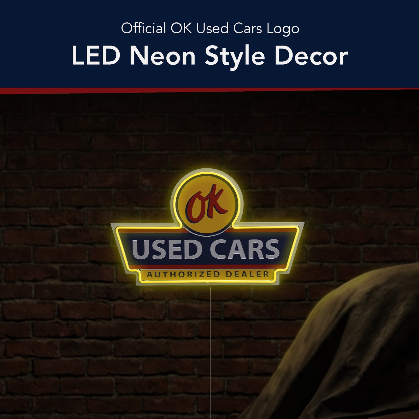 OK Used Cars LED Sign for Garage & Man Cave Wall Decor