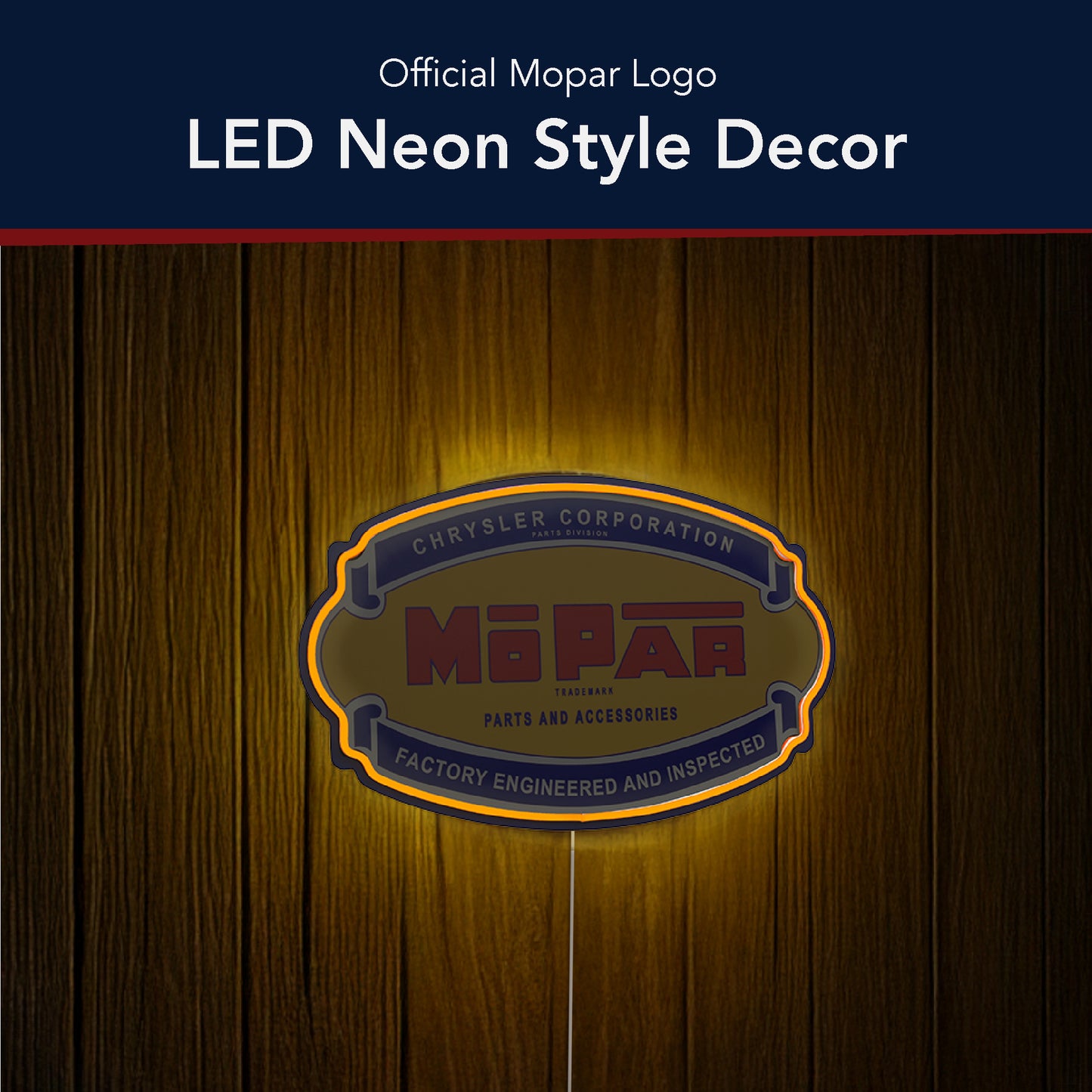 Mopar Parts LED Sign for Garage & Man Cave Decor