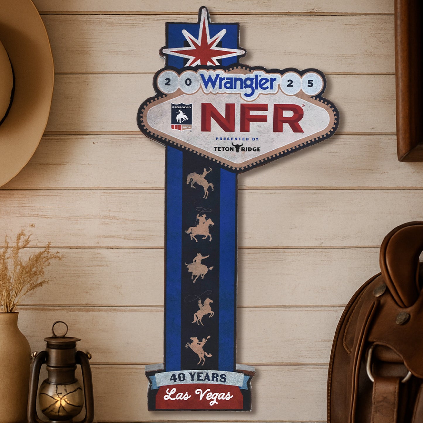 Wrangler NFR 2025 Western Metal Wall Art Sign