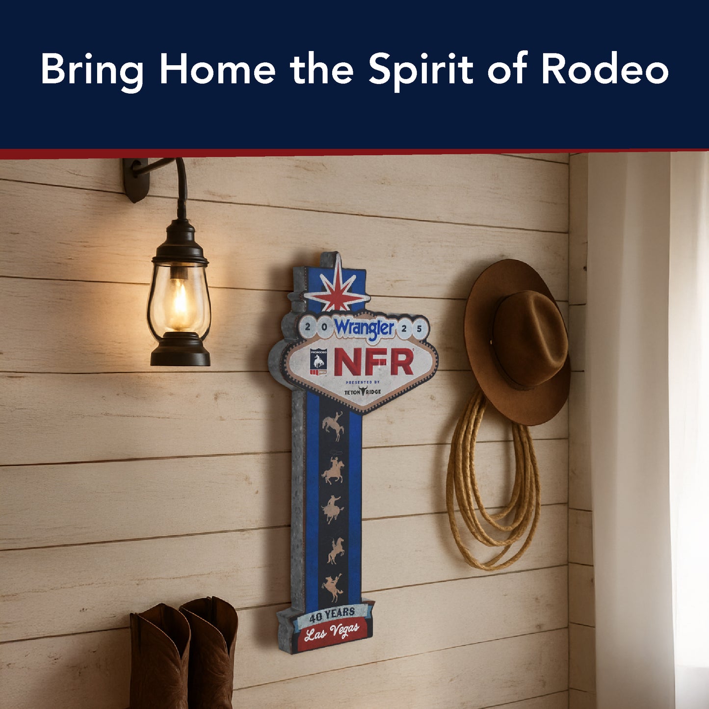 Wrangler NFR 2025 Western Metal Wall Art Sign