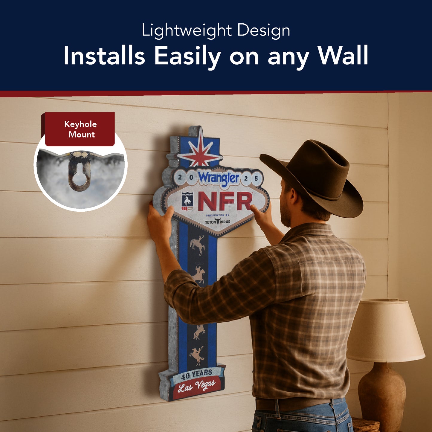 Wrangler NFR 2025 Western Metal Wall Art Sign