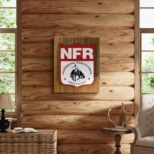 NFR PRCA LED Shield Wall Sign - Western Cowboy Chic Decor