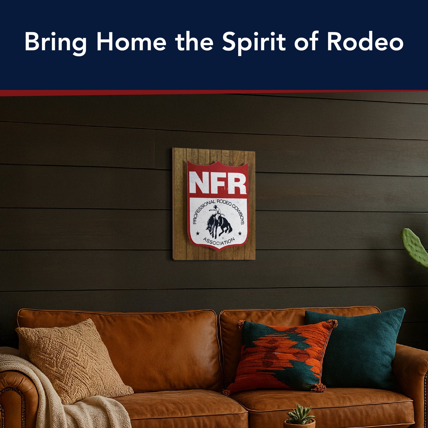 NFR PRCA LED Shield Wall Sign - Western Cowboy Chic Decor