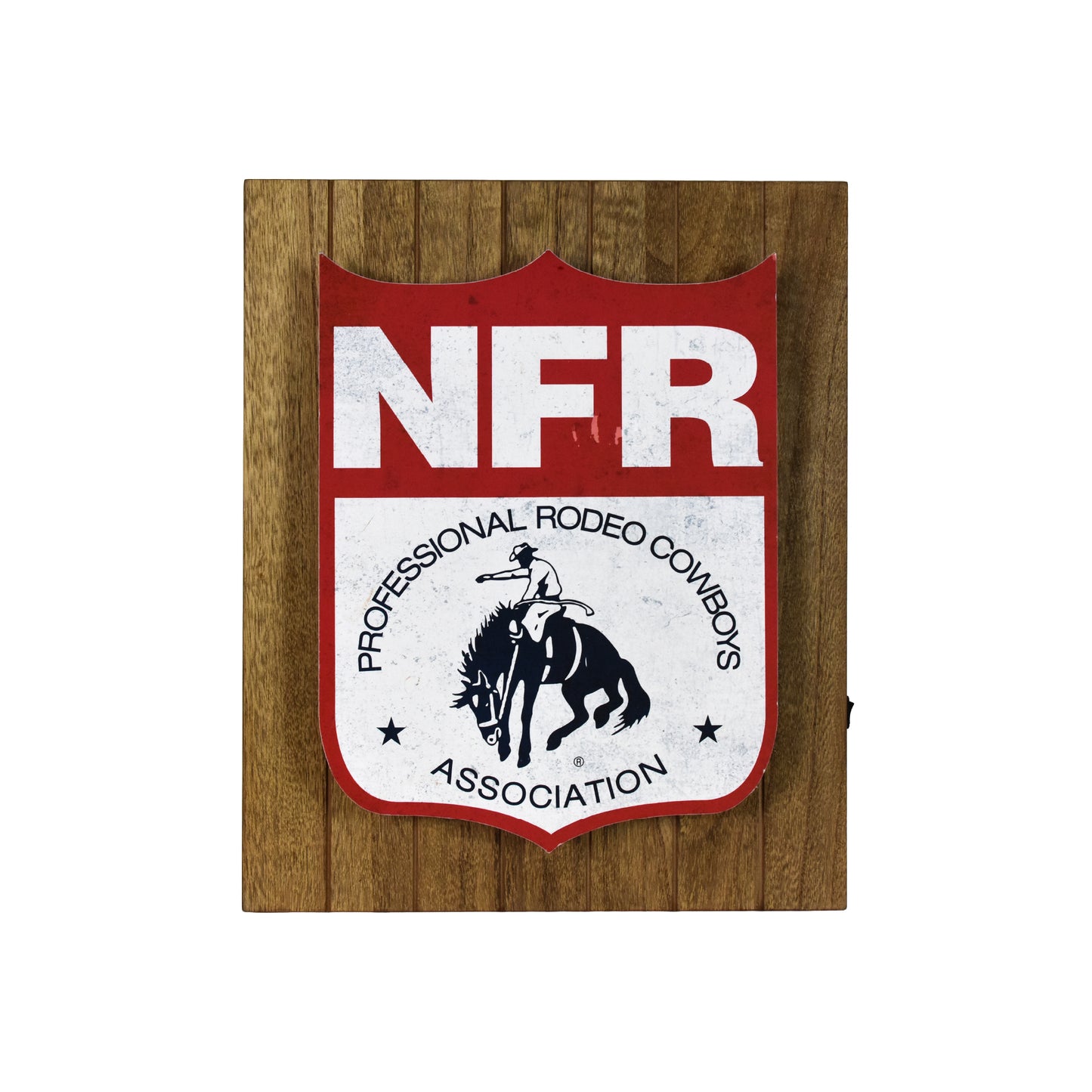 NFR PRCA LED Shield Wall Sign - Western Cowboy Chic Decor