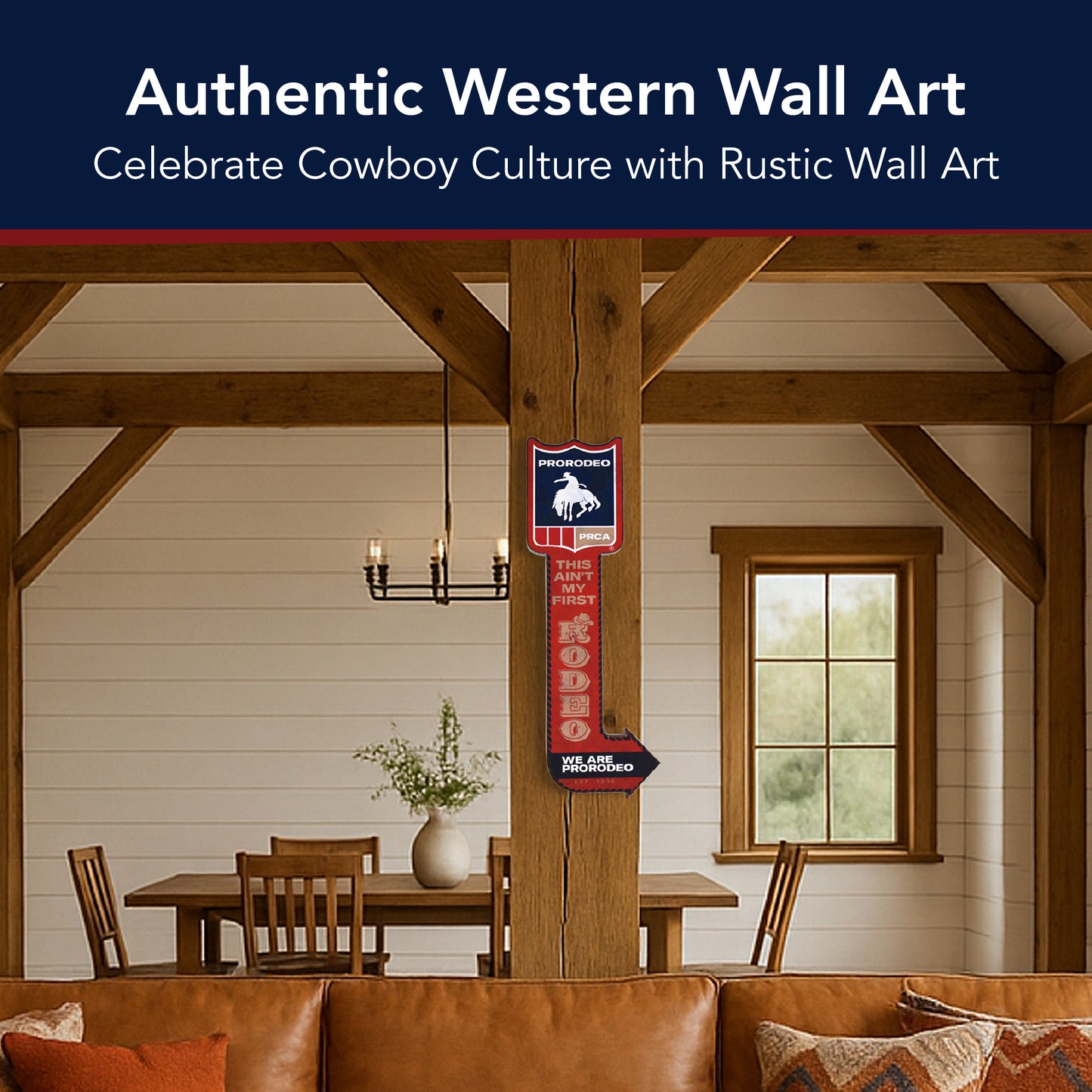 Arrow-Shaped "This Ain't My First Rodeo" Metal Sign