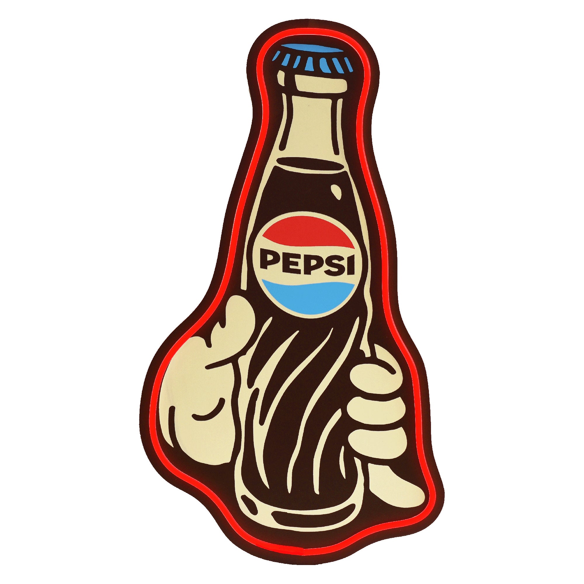 Pepsi Bottle Vintage Bottle LED Plaque Retro Soda Wall Decor