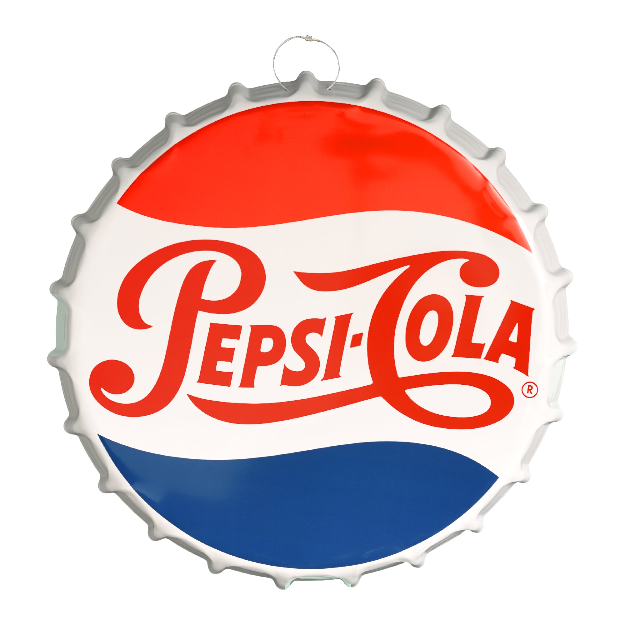 Pepsi Cola Vintage Bottle Cap Metal Wall Sign 16.25
