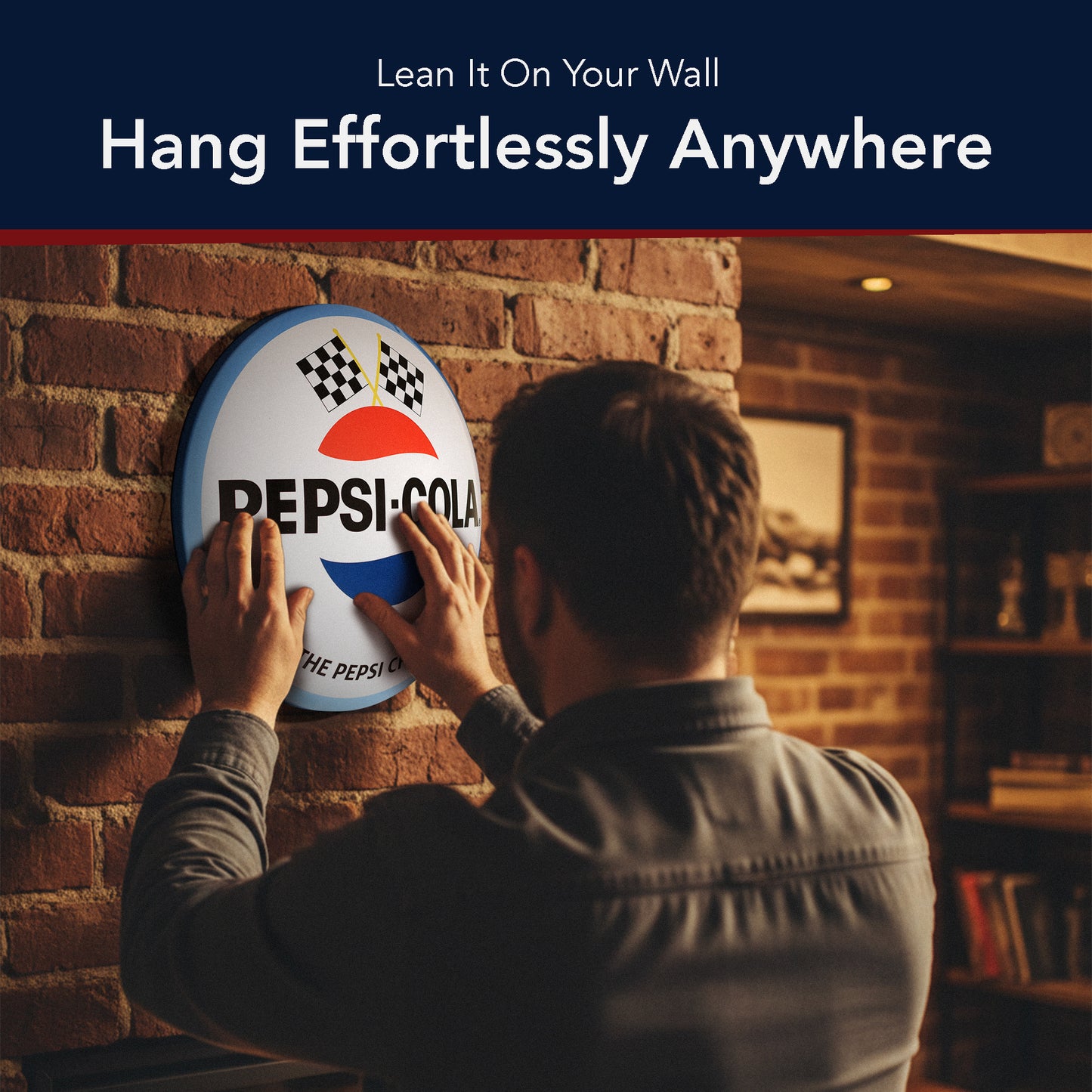 Pepsi Logo Dome Metal Wall Art Sign 15 Inch Classic Soda Decor