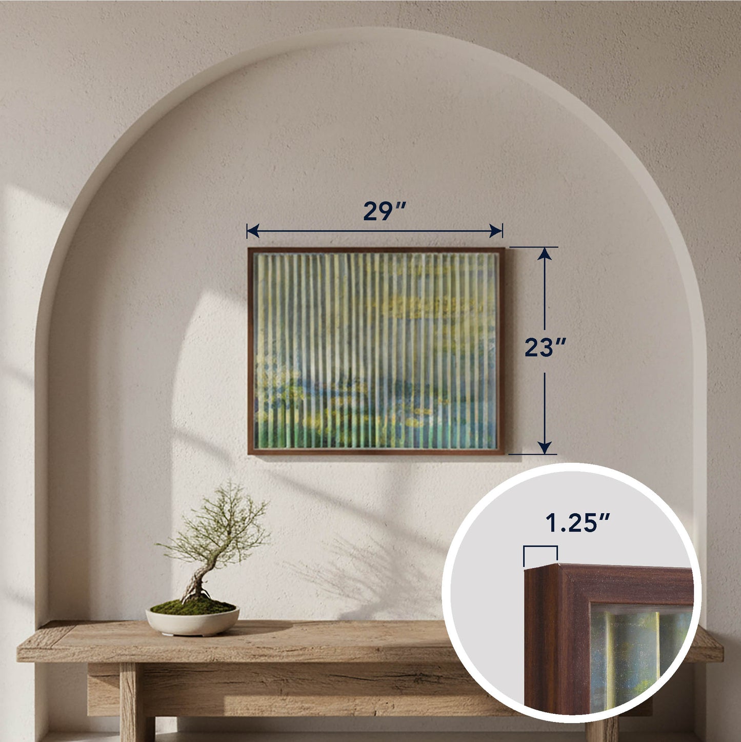 Framed Wall Art Double-Sided Monet Water Lilies & The Willows Decor