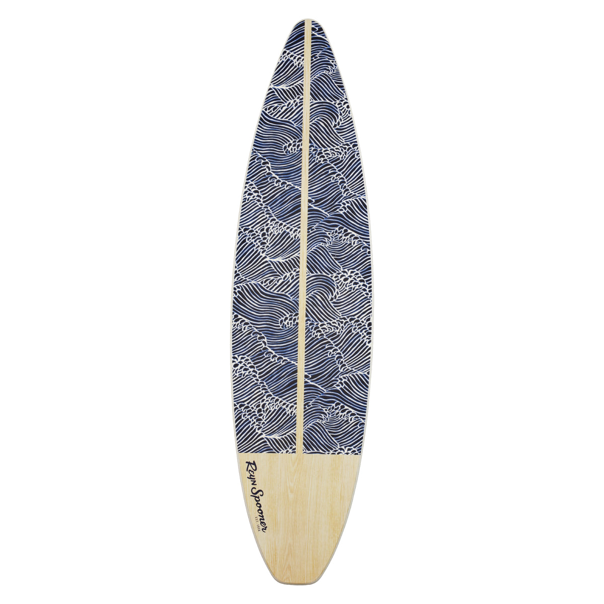 60" Ocean Wave Surfboard Wall Decor, Coastal Beach House Wall Art