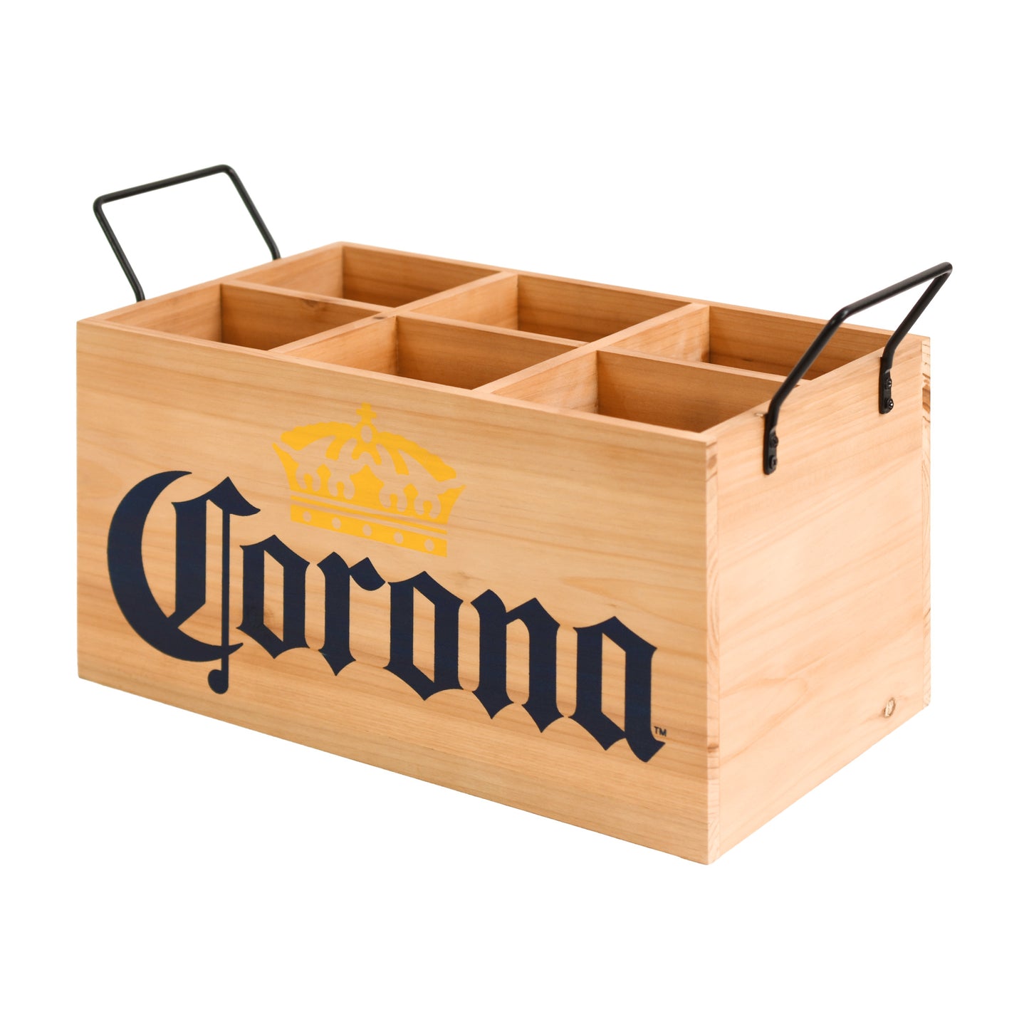 Corona Extra Wooden 6 Bottle Crate Beer Caddy Storage Box