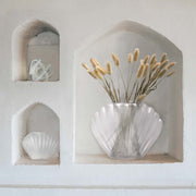 Sea Scallops Misted Glass Vase Set