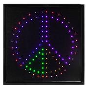 Peace Sign Framed LED Sign