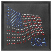 USA American Flag Framed LED Sign