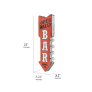 Vintage Bar LED Marquee Arrow Sign Wall Decor