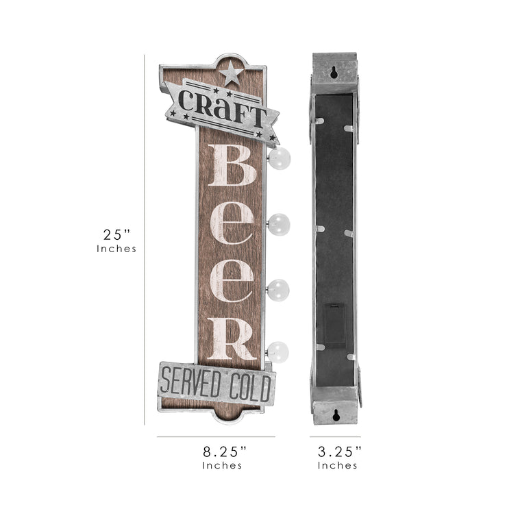 Craft Beer Vintage LED Marquee Sign Wall Decor